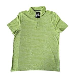 DSG Movement Jacquard Polo Shirt Pale Neon Green Moisture Wicking Men's XL NWT